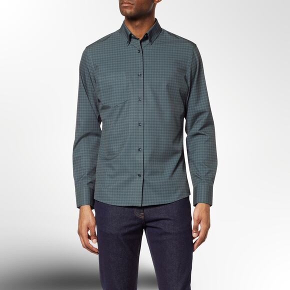 Nordstrom Tech-Smart Trim Fit Check Stretch Button-Down - Picture 5 of 6